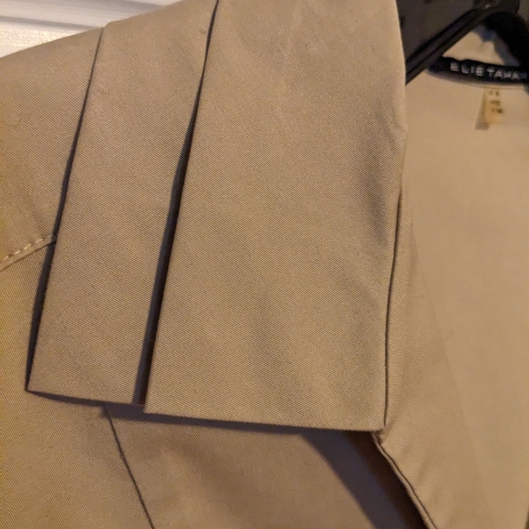 Elie Tahari Khaki Tie Waist Shirt Dress, Sz 8 - Picture 6 of 8